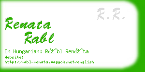 renata rabl business card